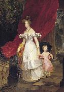 Karl Briullov, Portrait of Grand Duchess Elena Pavlovna and her daughter Maria
